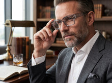 Classic Vintage Retro Style Clear Lens EYEGLASSES Thick Square Gray Frame 35009