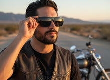 Classic Hardcore Biker Gangster Style LOCS SUNGLASSES Black Frame - Dark Lens 91292