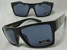 Classic Hardcore Biker Gangster Style LOCS SUNGLASSES Large Black Frame - Dark Lens 91189