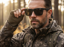 Classic Sporty Driving Fishing POLARIZED SUNGLASSES Large Black Frame - Dark Lens 9086