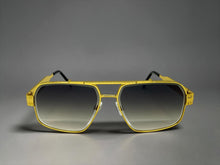 Classic Vintage Retro Luxury Hip Hop Rapper Style SUNGLASSES Square Gold Frame - Gradient Lens E2206