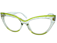 Classic Elegant Vintage Retro Cat Eye Style READING GLASSES READERS Clear Glitter Frame +2.00