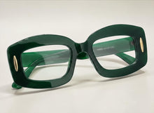 Classy Elegant Modern Retro Style Clear Lens EYEGLASSES Thick Green Optical Frame 24020