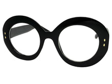 Oversized Vintage Retro Style Clear Lens EYEGLASSES Large Thick Round Black Frame 1765