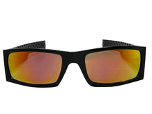 Classic Hardcore Gangster Biker Style Choppers SUNGLASSES Thick Black Frame - Gold Lens 6785