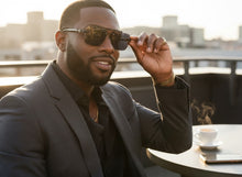 Classy Elegant Luxury Hip Hop Rapper Style SUNGLASSES Black Frame - Black Cross & Fleur De Lis 27774