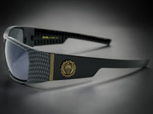 Classic Hardcore Gangster Biker Style Choppers SUNGLASSES Thick Carbon Fiber Frame - Dark Lens 6786