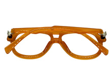 Oversized Classic Vintage Retro Hip Hop Style Clear Lens EYEGLASSES Large Caramel Frame 3956