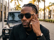 Classy Elegant Luxury Hip Hop Rapper Style SUNGLASSES Black Frame - Black Cross & Fleur De Lis 27774