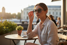 Oversized Exaggerated Vintage Retro Style SUNGLASSES Round Black Frame - Blue Lens 1734