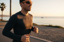 Classic Sporty Wrap Around Style SUNGLASSES Large Neon Orange Frame - Purple Lens 2745