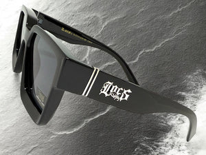 Classic Hardcore Biker Gangster Style LOCS SUNGLASSES Black Frame - Dark Lens 91209