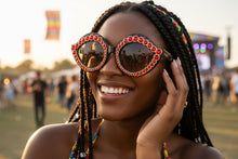 Oversized Exaggerated Classic Retro Cat Eye Style SUNGLASSES Bling Leopard Frame - Beige Lens 8120 (Copy) (Copy)