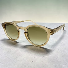 Classic Elegant Vintage Retro Style SUNGLASSES Round Champagne  Frame - Brown Lens 81012