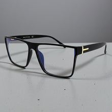 Classy Contemporary Modern Style Clear Lens Blue Light Block Computer EYEGLASSES Black Frame 35004
