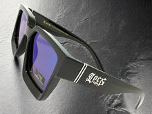 Classic Hardcore Biker Gangster Style LOCS SUNGLASSES Black Frame - Blue Lens 91209