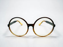 Oversized Vintage Retro Style Clear Lens EYEGLASSES X-Large Round Brown Frame 15032