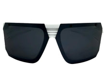 Classic Hardcore Biker Gangster Wrap Around LOCS SUNGLASSES Large White Frame - Dark Lens 91202