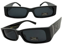 Classic Hardcore Biker Gangster Style LOCS SUNGLASSES Large Thick Black Frame - Dark Lens 91320