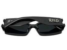 Classic Hardcore Biker Gangster Style LOCS SUNGLASSES Large Thick Matte Black Frame - Dark Lens 91336