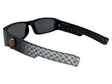 Classic Hardcore Gangster Biker Style Choppers SUNGLASSES Thick Black Frame - Dark Lens 6785