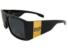 Classic Hardcore Biker Gangster Style LOCS SUNGLASSES Large Thick Black Frame - Dark Lens 91337