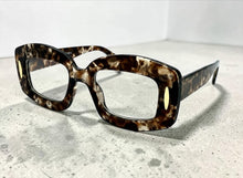 Classy Elegant Modern Retro Style Clear Lens EYEGLASSES Thick Marble Optical Frame 24020