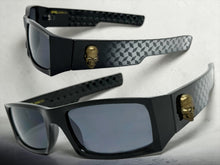 Classic Hardcore Gangster Biker Style Choppers SUNGLASSES Thick Black Frame - Dark Lens 6785