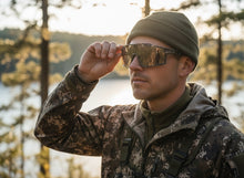 Military Tactical Hunting Fishing Wrap Around Safety SUNGLASSES Large Camouflage Frame - Brown Lens CAMO3