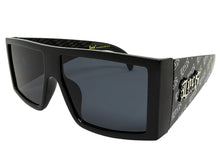 Classic Hardcore Biker Gangster Style LOCS SUNGLASSES Large Thick Black Frame - Dark Lens 91275