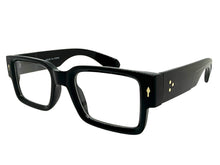 Classic Vintage Retro Style Clear Lens EYEGLASSES Thick Square Matte Black Frame 35009