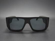 Classic Hardcore Biker Gangster Style SUNGLASSES Large Thick Matte Black Frame - Dark Lens B0335