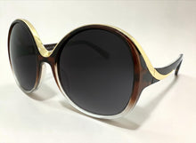 Oversized Exaggerated Vintage Retro Style SUNGLASSES Large Round Brown Frame 7152