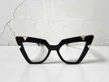 Oversized Vintage Retro Cat Eye Style Clear Lens EYEGLASSES Large Black Optical Frame 13188