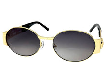 Classic Vintage Retro Luxury Hip Hop Rapper Style SUNGLASSES Oval Gold Frame - Gray Lens 27736