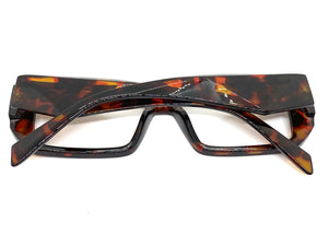 Classy Modern Contemporary Style Clear Lens EYEGLASSES Thick Tortoise Frame 81254