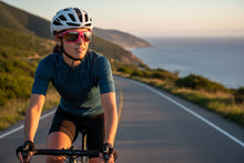 Classic Sporty Wrap Around Style SUNGLASSES Large Hot Pink Frame - Purple Lens 2745