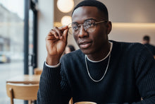 Exaggerated Classic Vintage Retro Style Clear Lens Blue Light Block Computer EYEGLASSES Square Silver Frame 5408