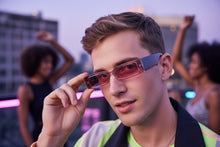 Space Futuristic Robotic Cyclops Modern Contemporary SUNGLASSES Sleek Pink Frame 9262