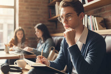 Exaggerated Classic Vintage Retro Style Clear Lens Blue Light Block Computer EYEGLASSES Square Gold Frame 5408