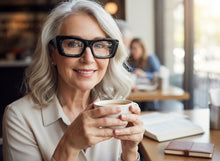 Exaggerated Classic Vintage RETRO Cat Eye Style READING GLASSES READERS Black Frame - Lens Strength +1.50