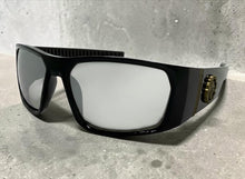 Classic Hardcore Gangster Biker Style Choppers SUNGLASSES Thick Black Frame - Silver Lens 6786