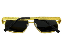 Classic Vintage Retro Luxury Hip Hop Rapper Style SUNGLASSES Square Gold Frame - Dark Lens E2206