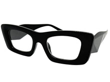 Exaggerated Classic Vintage RETRO Cat Eye Style READING GLASSES READERS Black Frame - Lens Strength +1.50