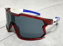 Oversized Sporty Wrap Around Style SUNGLASSES Large Red Patriotic USA Flag Frame 3737