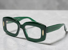 Classy Elegant Modern Retro Style Clear Lens EYEGLASSES Thick Green Optical Frame 24020