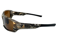 Military Tactical Hunting Fishing Wrap Around Safety POLARIZED SUNGLASSES Camouflage Frame - Brown Lens CAMO2