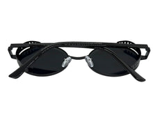 Classic Elegant Vintage Retro Style SUNGLASSES Oval Gold Frame - Dark Tint 27740
