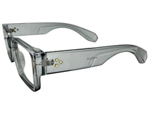 Classic Vintage Retro Style Clear Lens EYEGLASSES Thick Square Gray Frame 35009