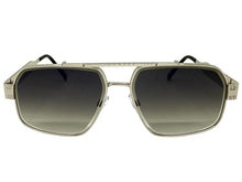 Classic Vintage Retro Luxury Hip Hop Rapper Style SUNGLASSES Square Silver Frame - Gradient Lens E2206